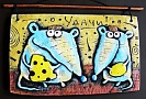 Панно "Удачливые крысы" ручной работы.Автор  Цветная рыба (г.Астрахань).Купить в магазине Арт-горошины.