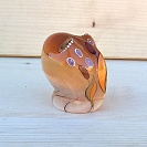 Сувенир лягушка из уральского камня селенита ручной работы