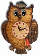 Часы настенные с маятником "Сова"