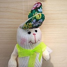 Текстильная кукла ручной работы Беленькая зая