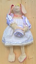 Текстильная кукла ручной работы Зайка-праздник
