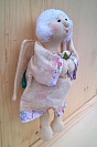Текстильная кукла ручной работы Ангел с подарком