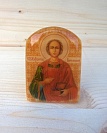 Фигурка из селенита Икона Святого Пантелеймона целителя купить в магазине Арт-горошины.