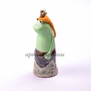 Сувенирный колокольчик лягушка из керамики ручной работы