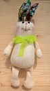 Текстильная кукла ручной работы Беленькая зая